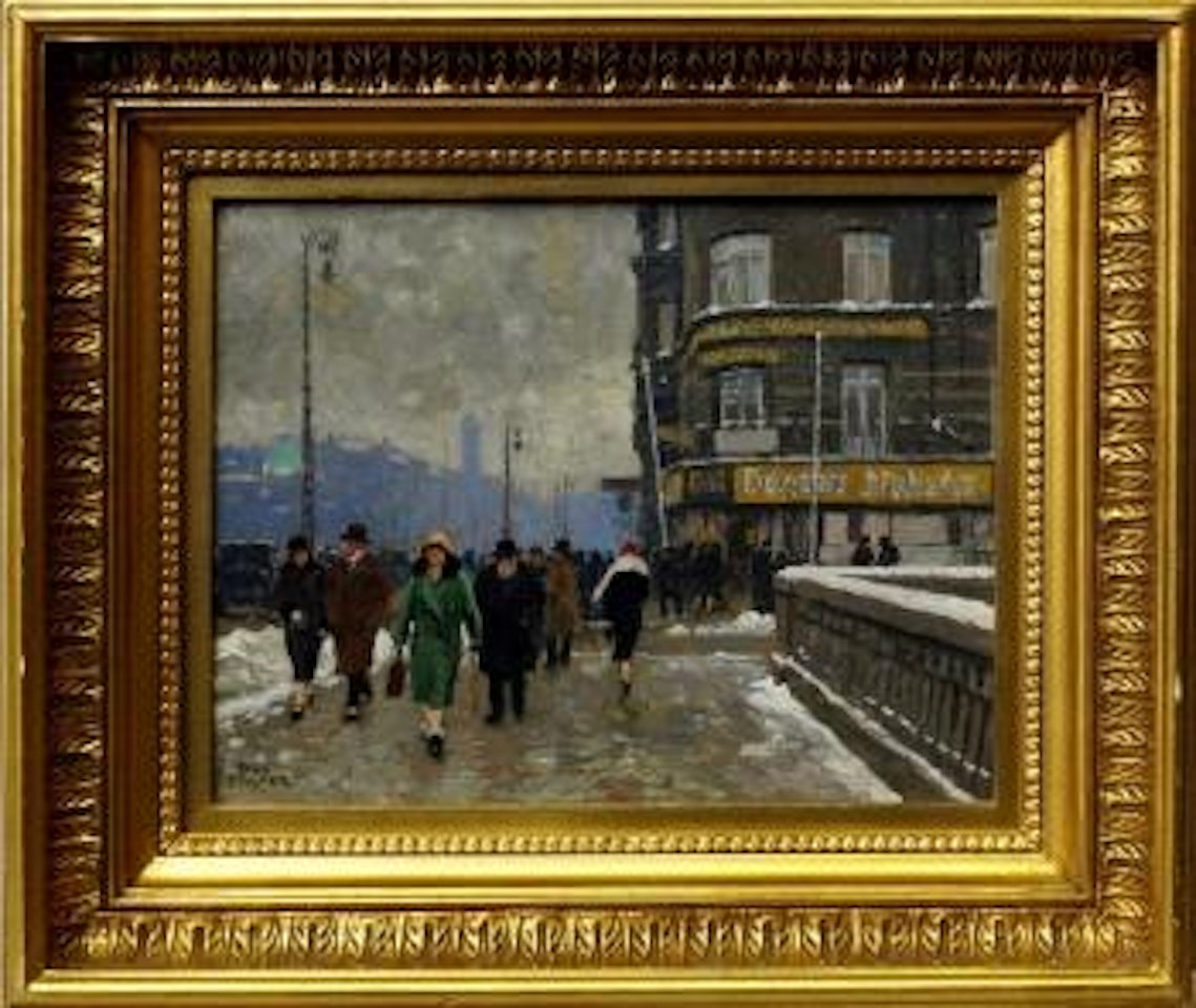 Gadeparti fra København, vinter by Paul Fischer
