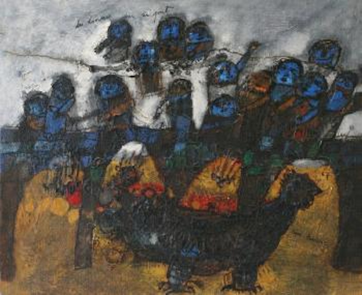 Les hommes sur un Pont by Théo Tobiasse