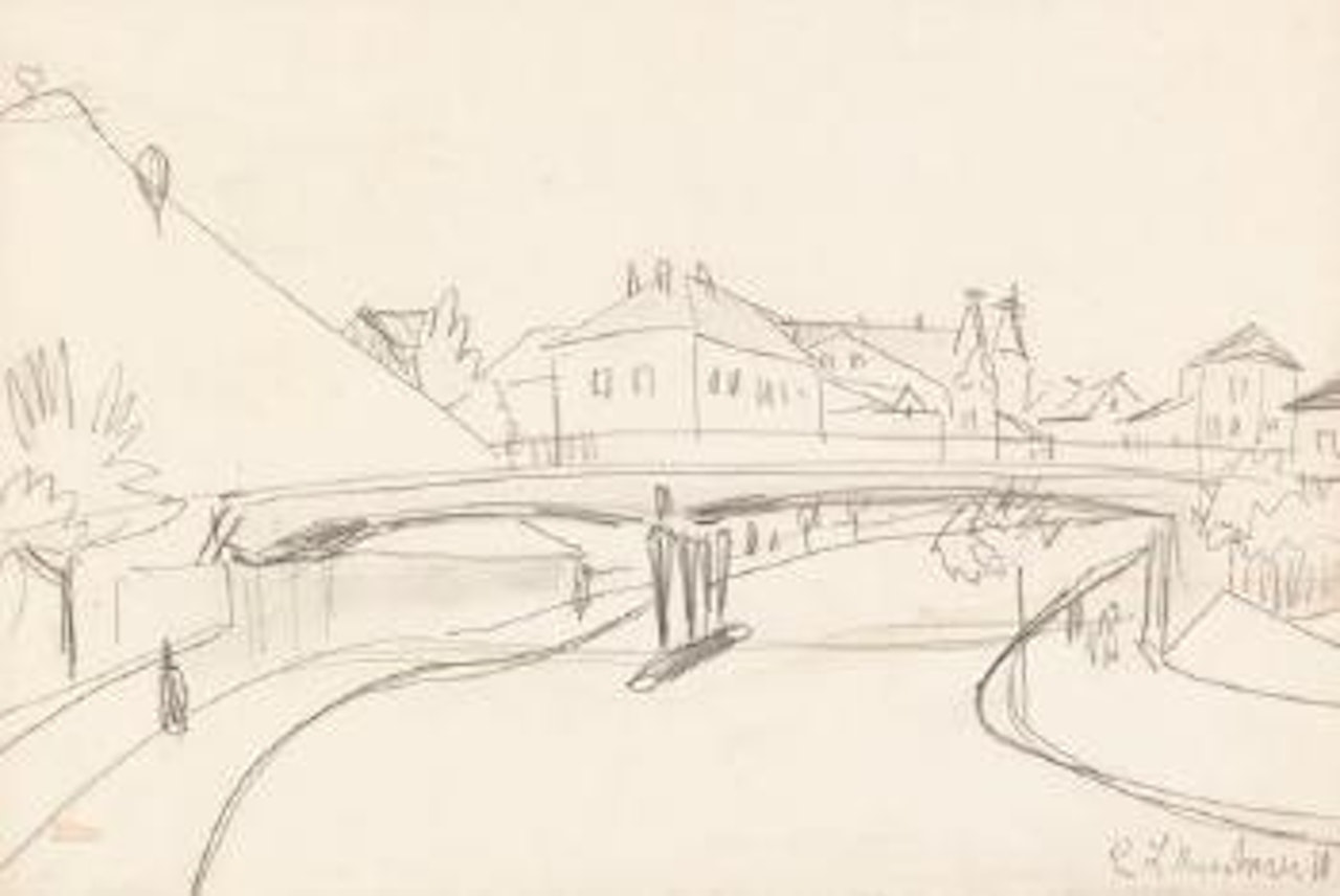 Brücke über den Fluss by Ernst Ludwig Kirchner
