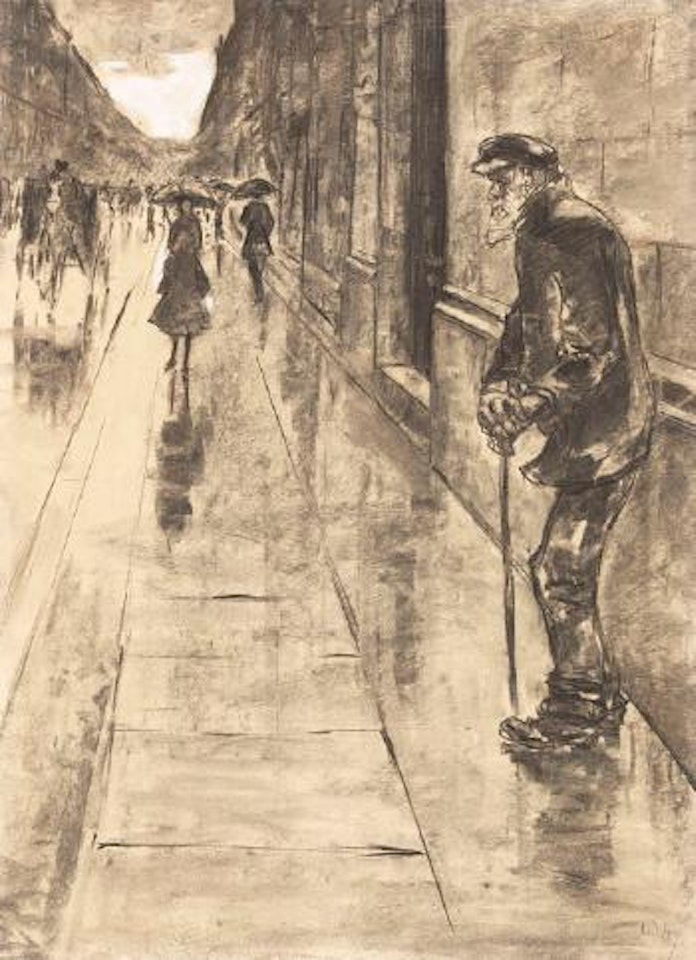 Berliner Straßenszene by Lesser Ury