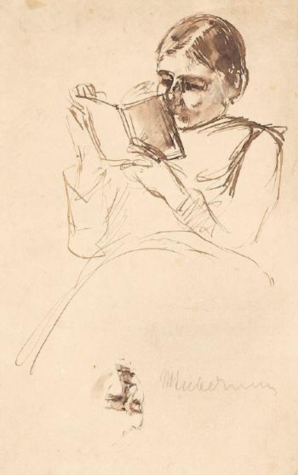 Lesende Frau by Max Liebermann