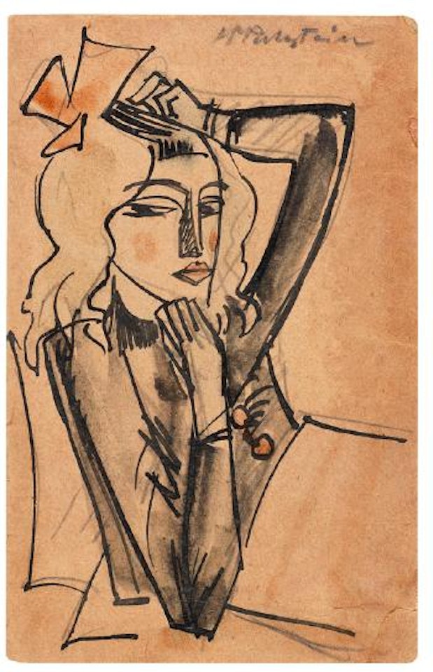 Krankes Mädchen by Max Pechstein