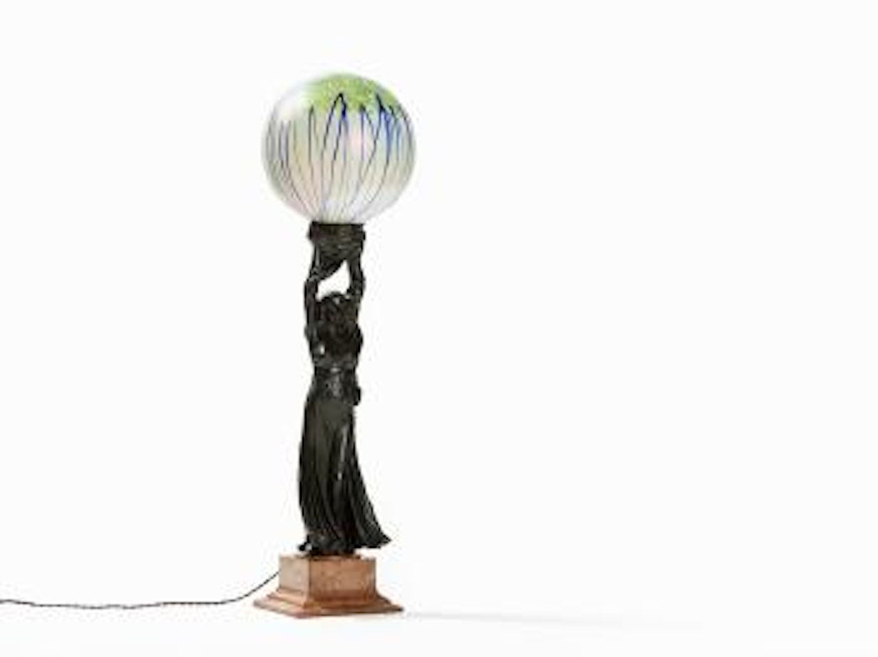 Figural floor lamp by Gustav Gurschner