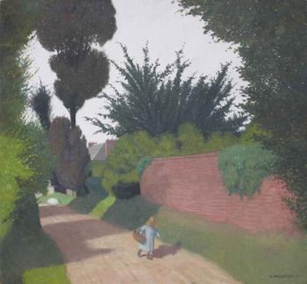 Chemin avec fillette portant un panier by Félix Vallotton