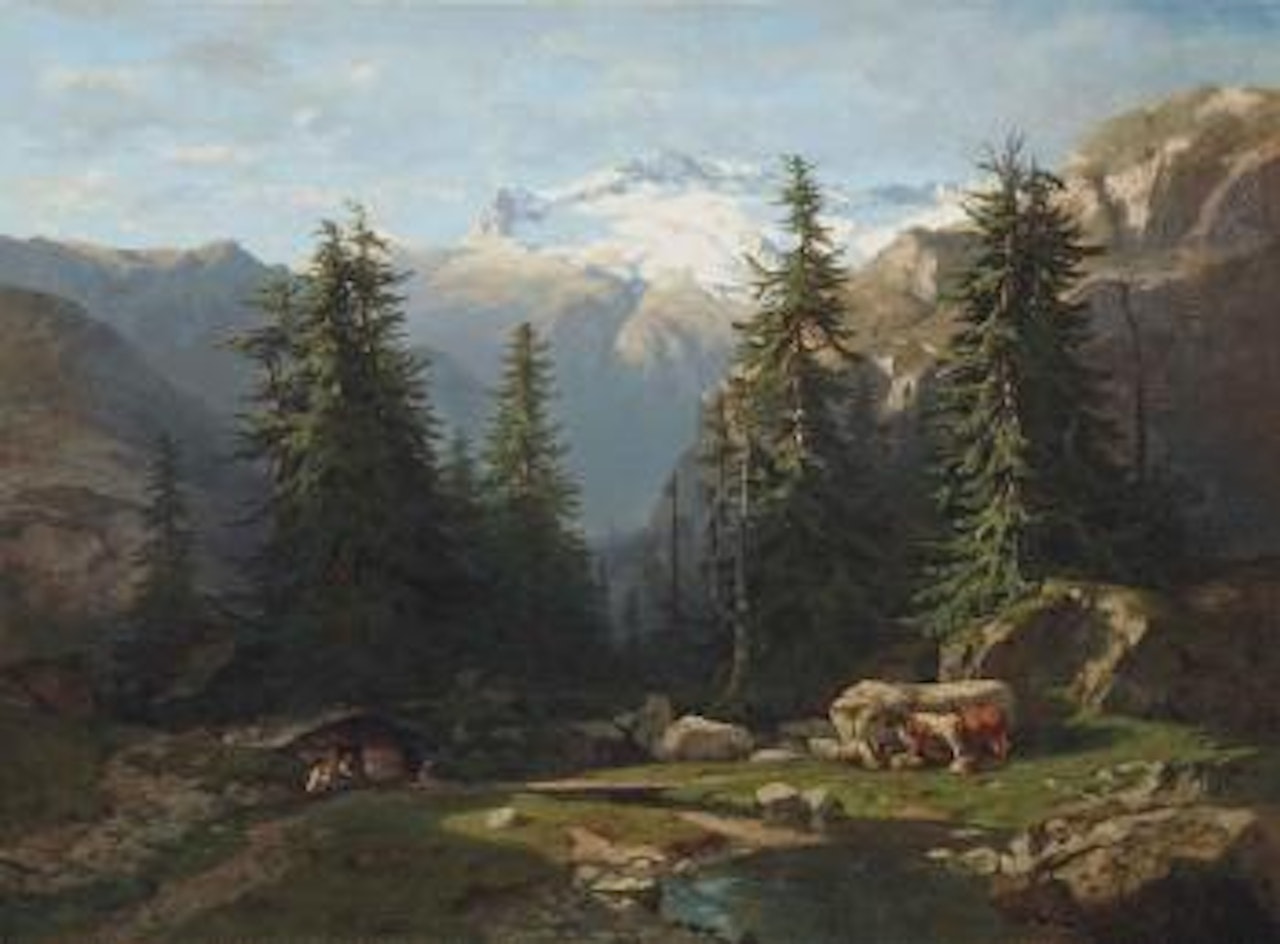 Vue prise à la Handeck by Alexandre Calame