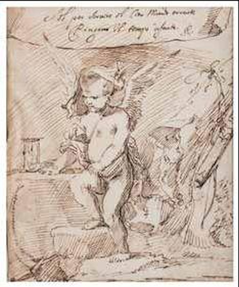 Le Temps enfant contemplant un sablier by Salvator Rosa