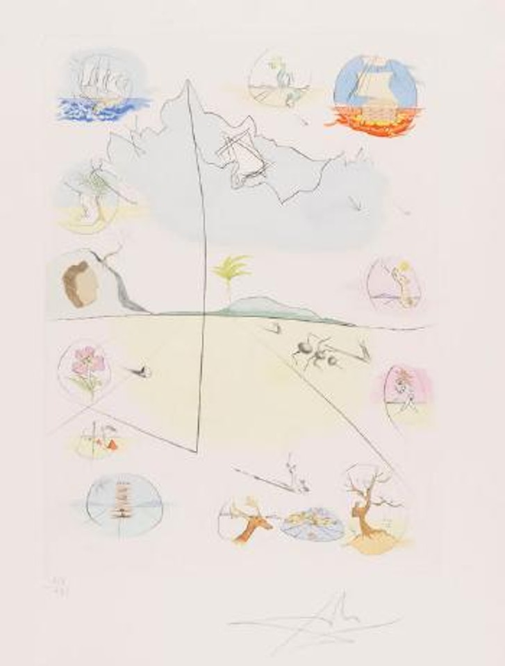 Les douze tribus d'Israel by Salvador Dali