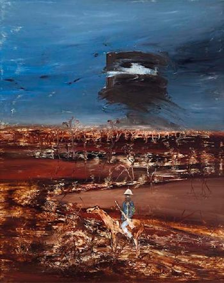 Ned Kelly and Mounted Trooper by Sidney Nolan