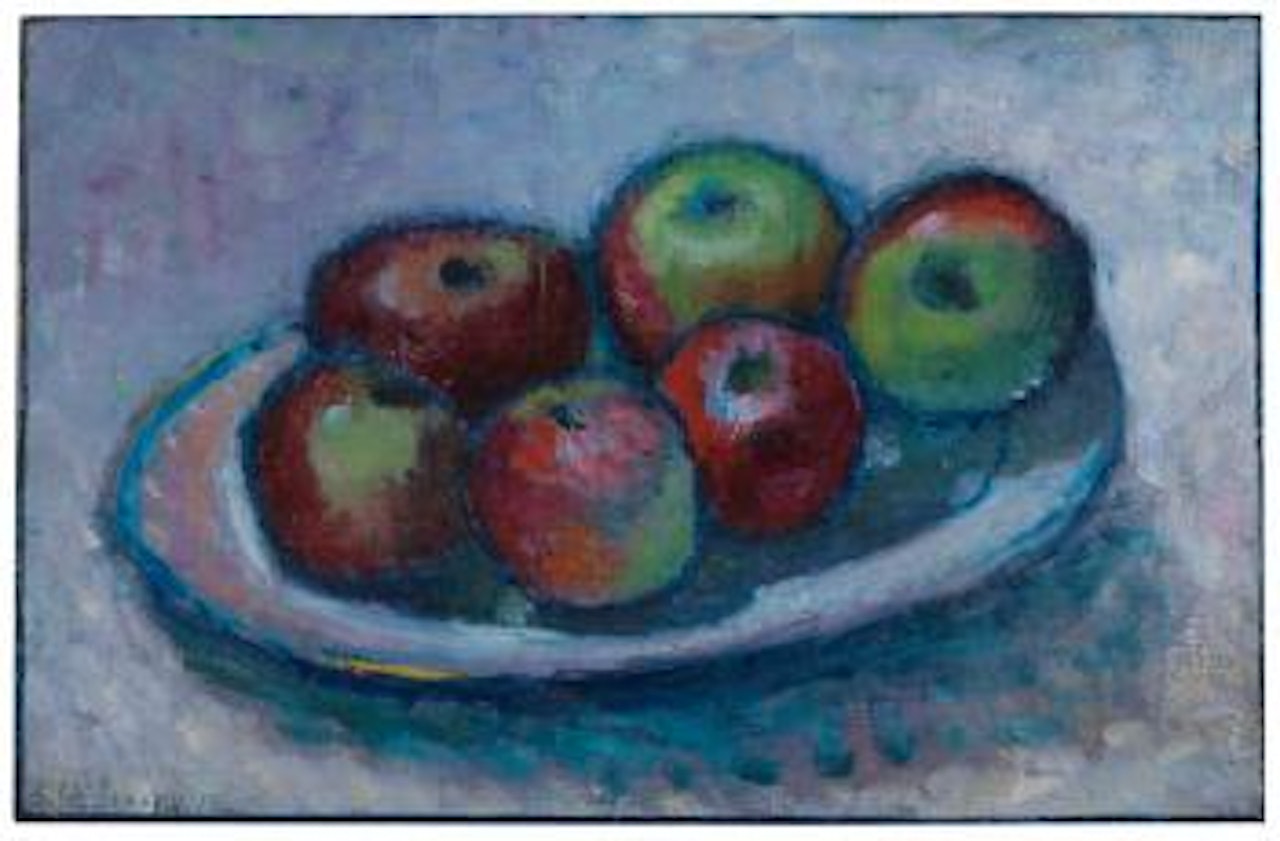 Teller mit Äpfeln (Äpfelstillleben) by Alexej von Jawlensky