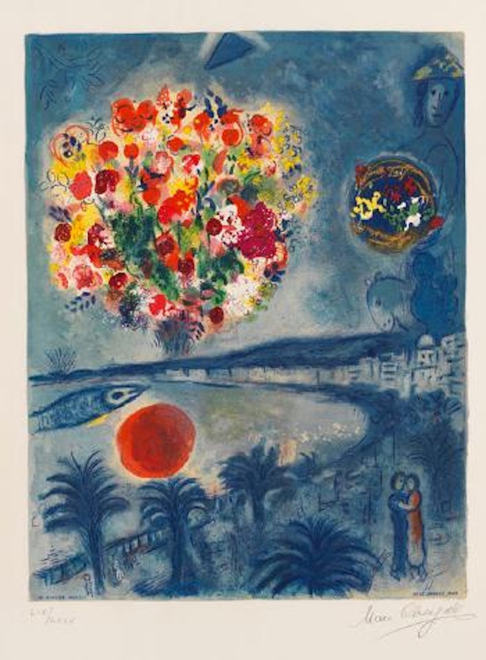 Die untergehende Sonne by Marc Chagall