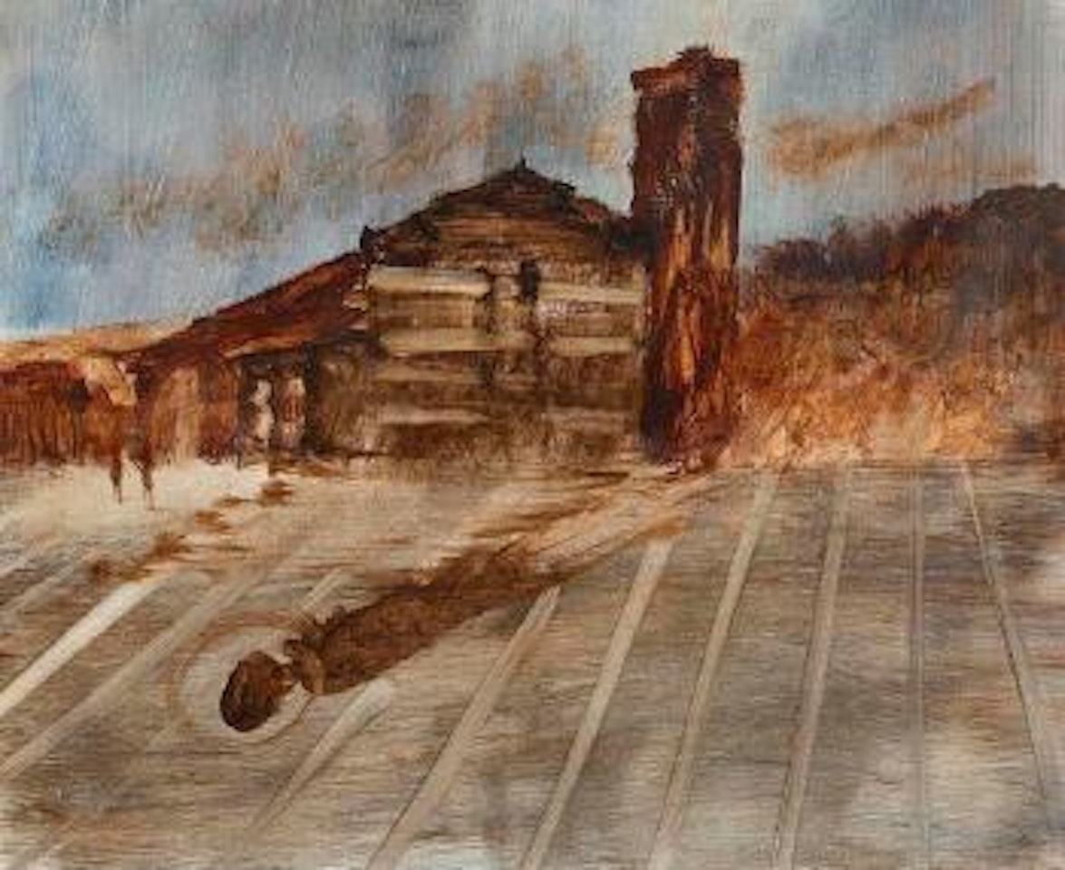 Untitled (Homestead with Figures) by Sidney Nolan