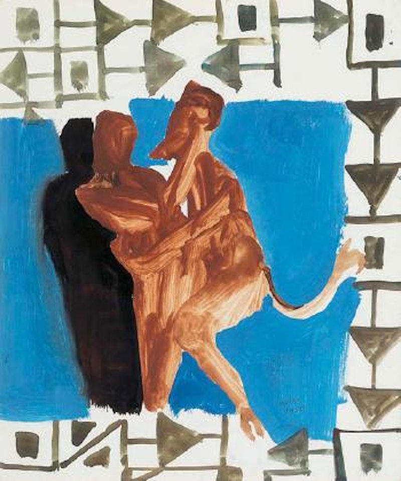 Untitled (Monkey and Figure) by Sidney Nolan