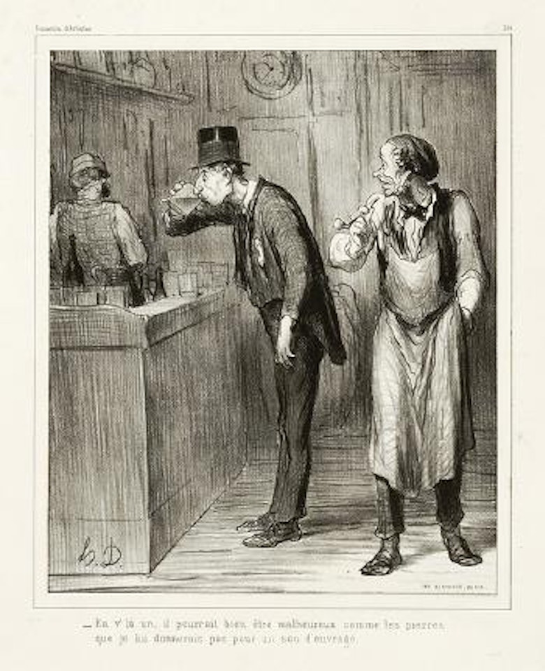 En v'là un, il pourrait bien être malheureux comme les pierres ... by Honoré Daumier
