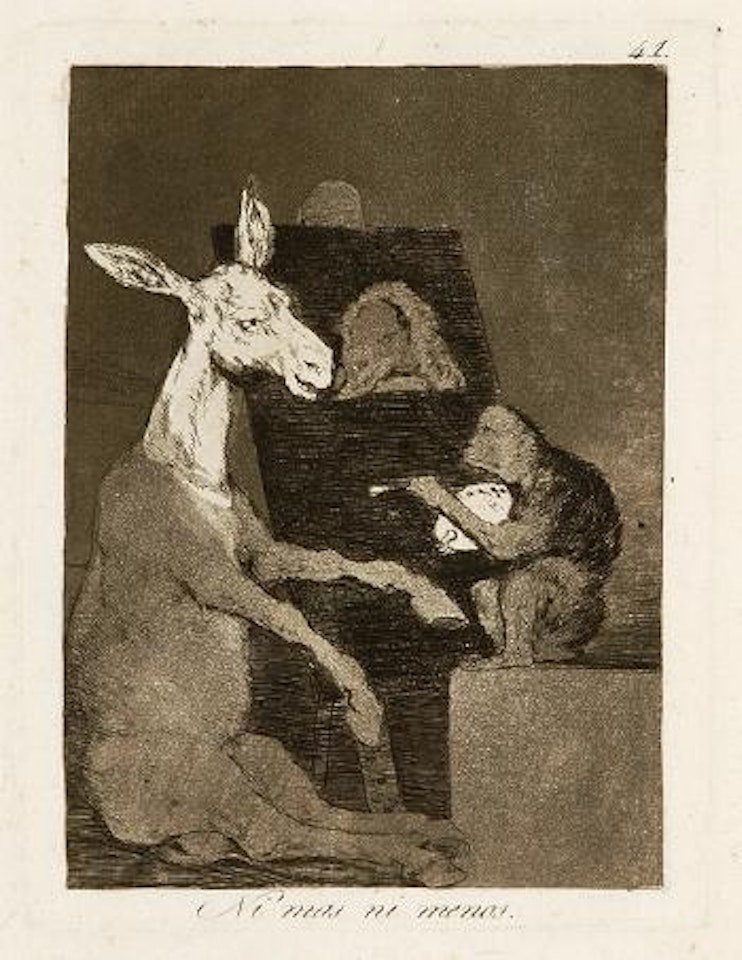 Ni mas ni menos (nicht mehr und nicht weniger); Tu que no puedes (du, der du nicht kannst) by Francisco José de Goya