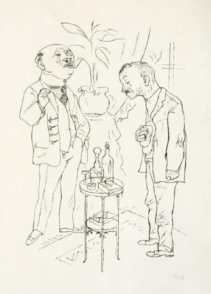 Es ist doch eine jämmerliche Rolle, der Hase sein zu müssen auf dieser Welt - Aber der gnädige Herr braucht Hasen by George Grosz