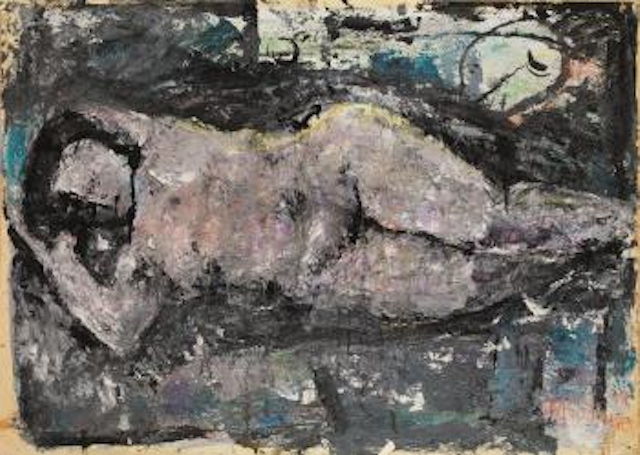 Nudo coricato su un fianco by Fateh Moudarres