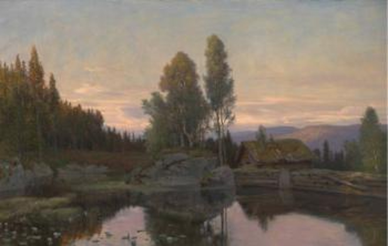 Fra den gamle mølledam by Christian Skredsvig