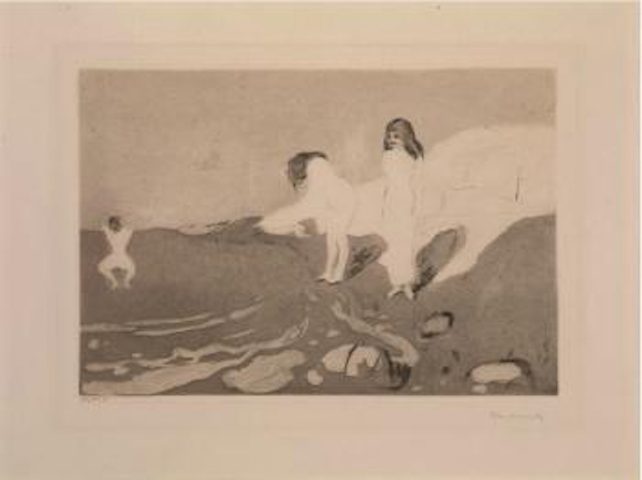 Badende kvinner / Women bathing by Edvard Munch