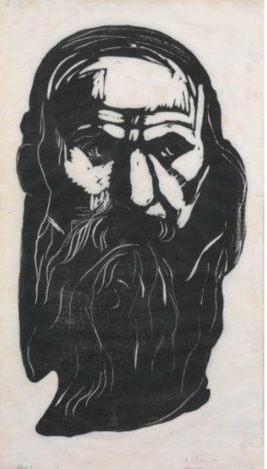Hode av gammel mann / Head of an Old Man by Edvard Munch