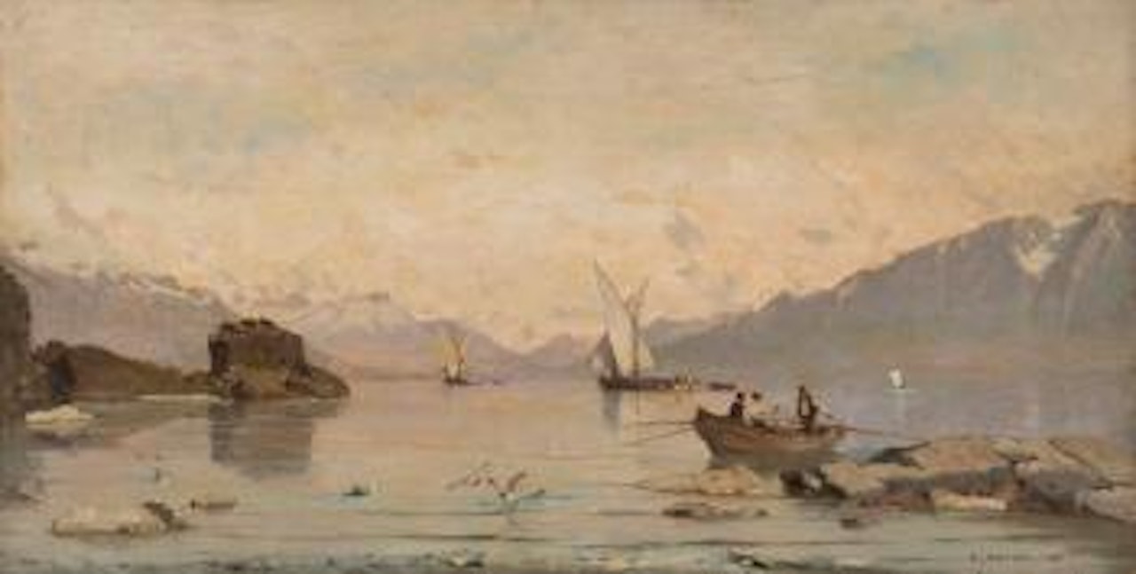 Le lac à Rivaz by François Bocion