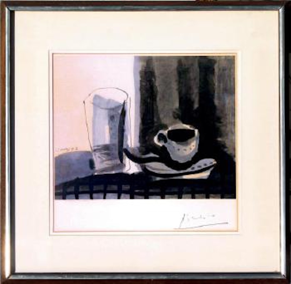 Nature morte au verre et à la tasse by Pablo Picasso