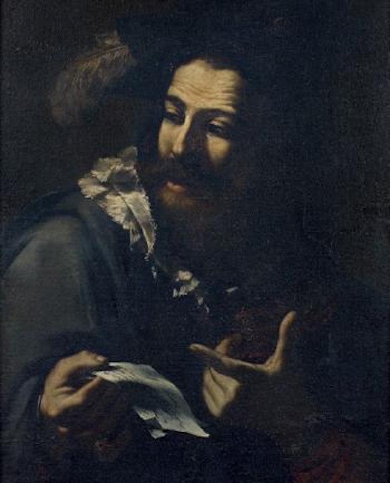 Portrait d'homme à la lettre by Mattia Preti