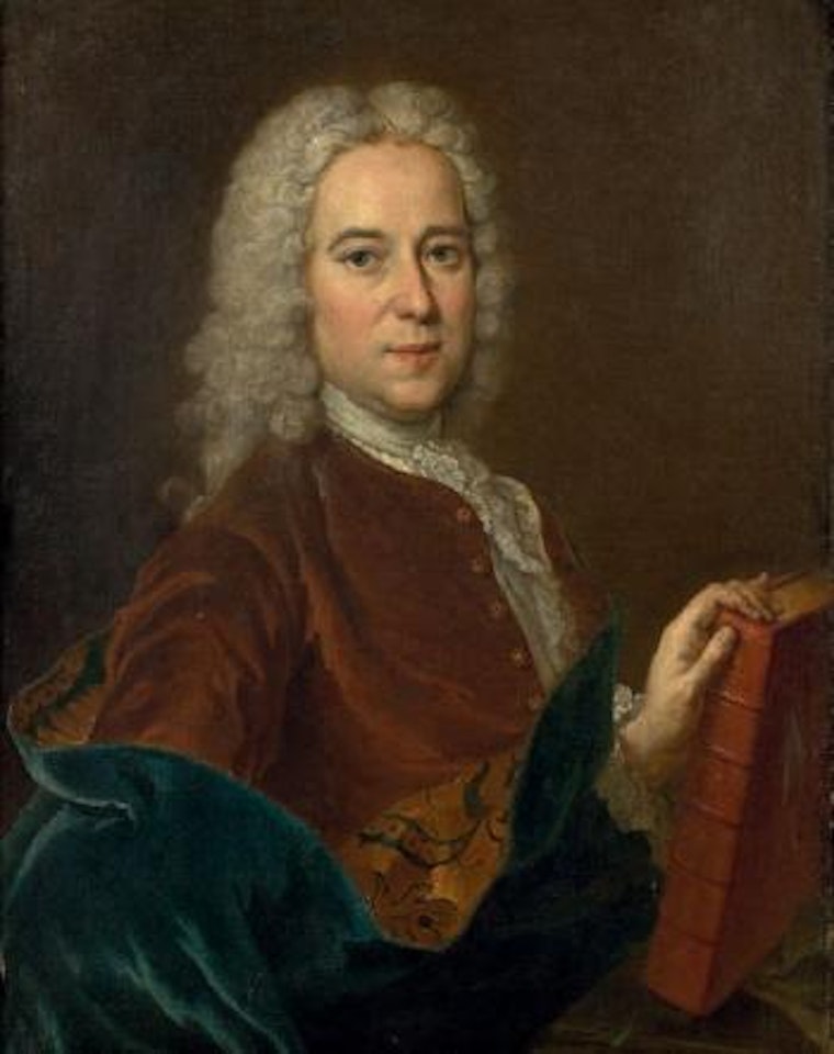 Portrait d'homme tenant un livre by Jean-Baptiste Oudry