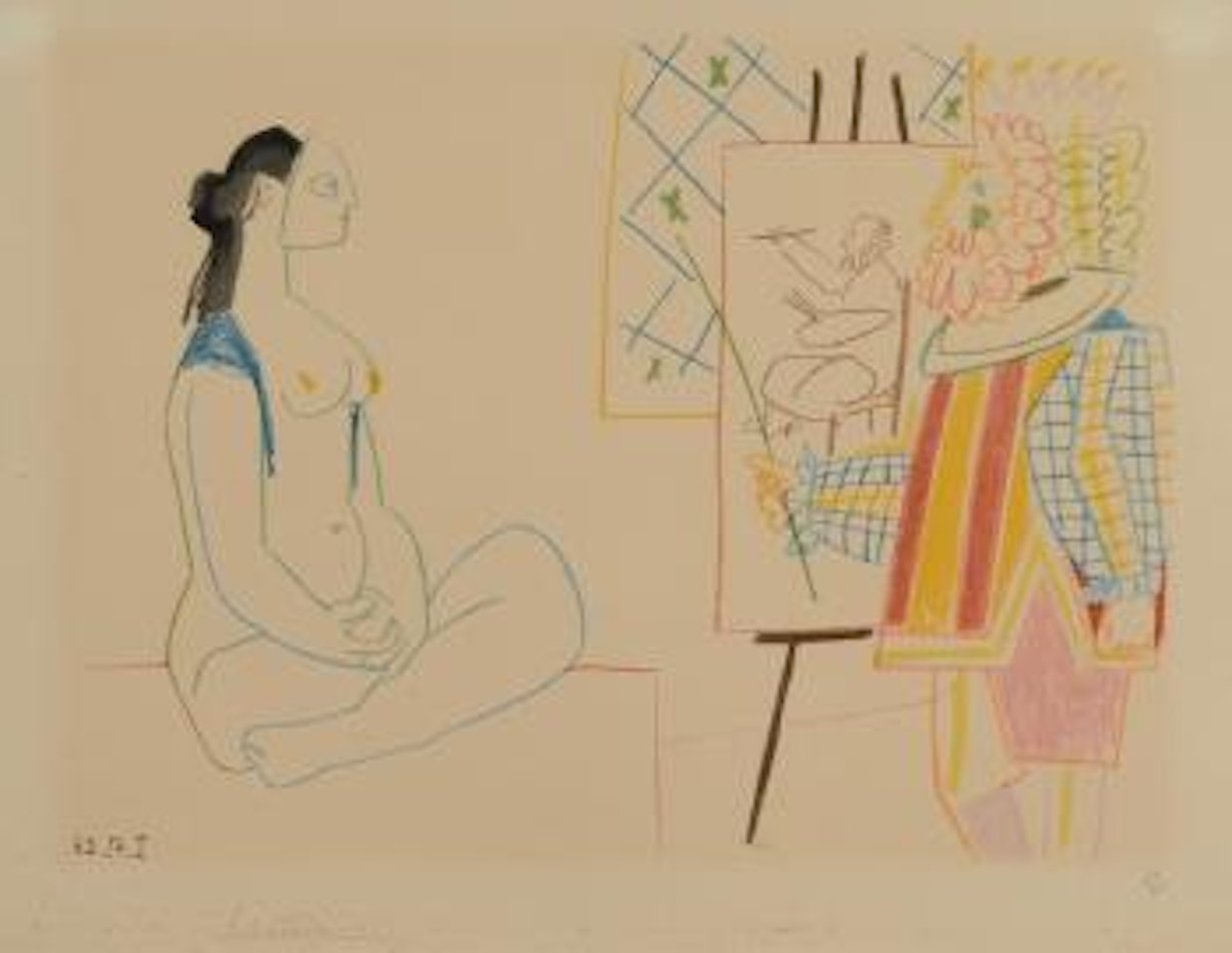 Artist and model by Pablo Picasso