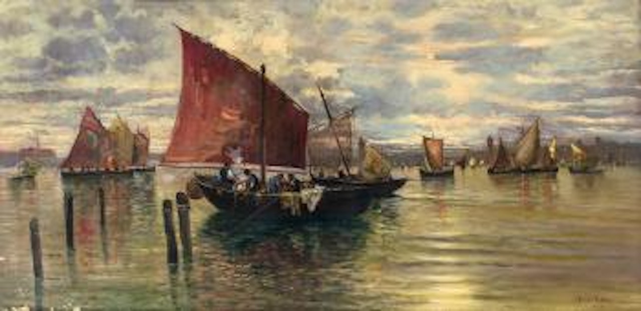Pescatori in laguna by Fausto Pratella