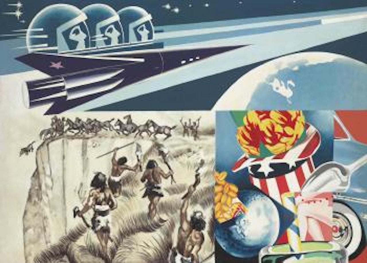 Timbre-Post U.R.S.S. 1964 (J. Rosenquist: New York World Fair Mural) by Erro
