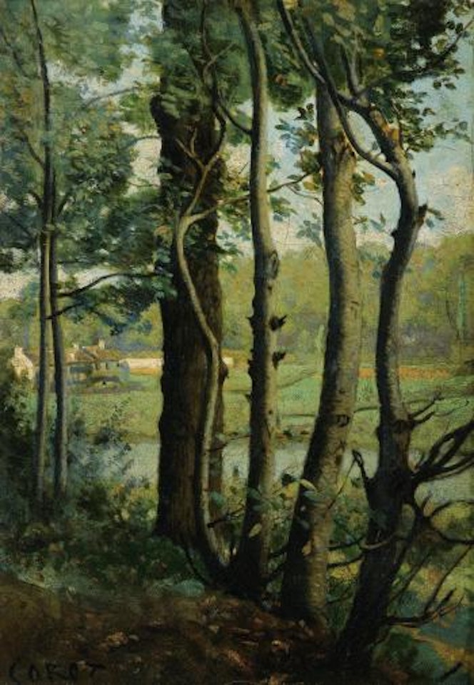 Les Evaux, Près Château-Thierry, Chemin Bordé D'arbres by Jean Baptiste Camille Corot