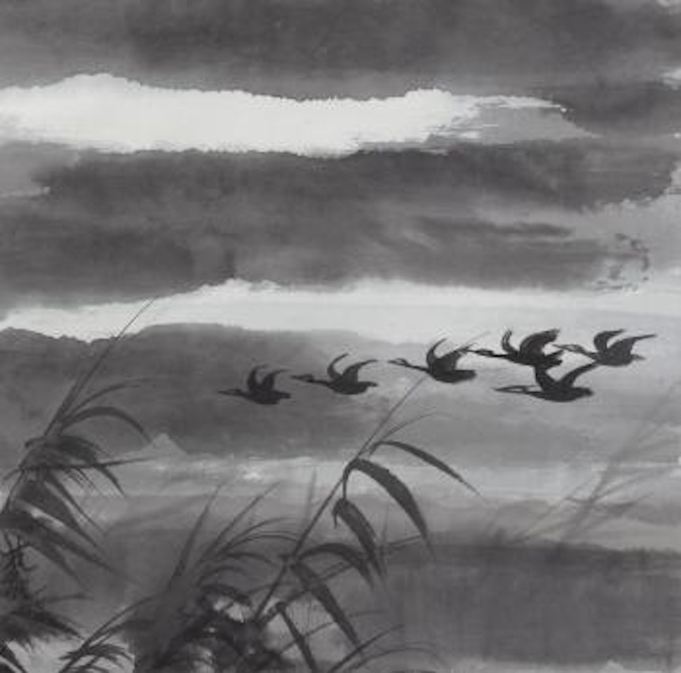 Envol d’oies sauvages by Lin Fengmian