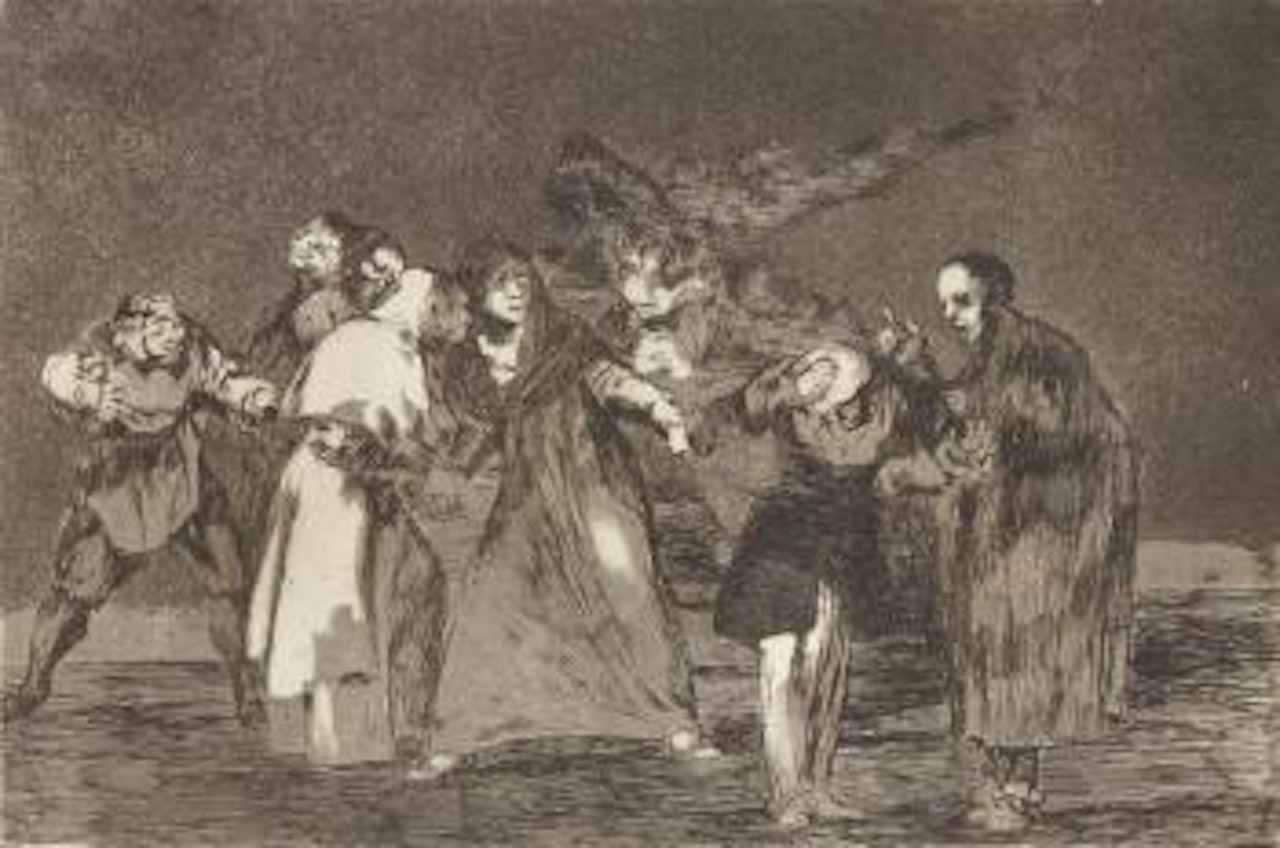 Sanan cuchilladas mas no malas palabras (Les exhortations) by Francisco José de Goya