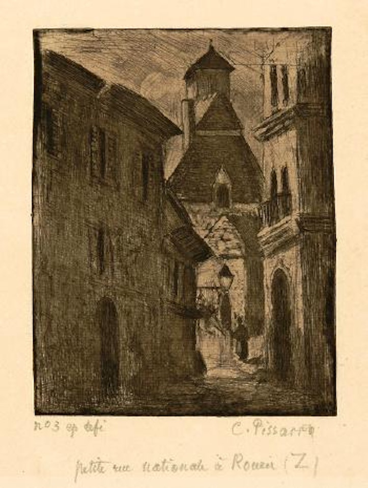 Petite rue nationale à Rouen by Camille Pissarro