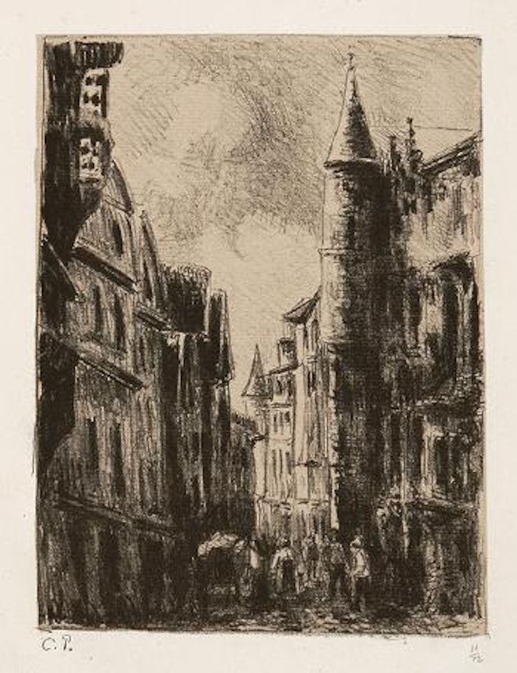 Rue Saint-Romain à Rouen by Camille Pissarro