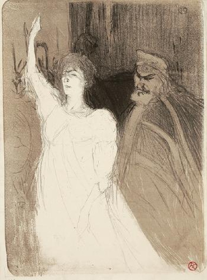 Bartet et Mounet-Sully, dans: Antigone by Henri de Toulouse-Lautrec