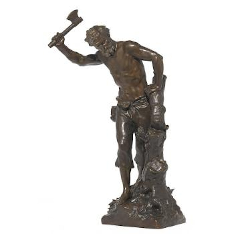 Figure of a wood cutter by Mathurin Moreau