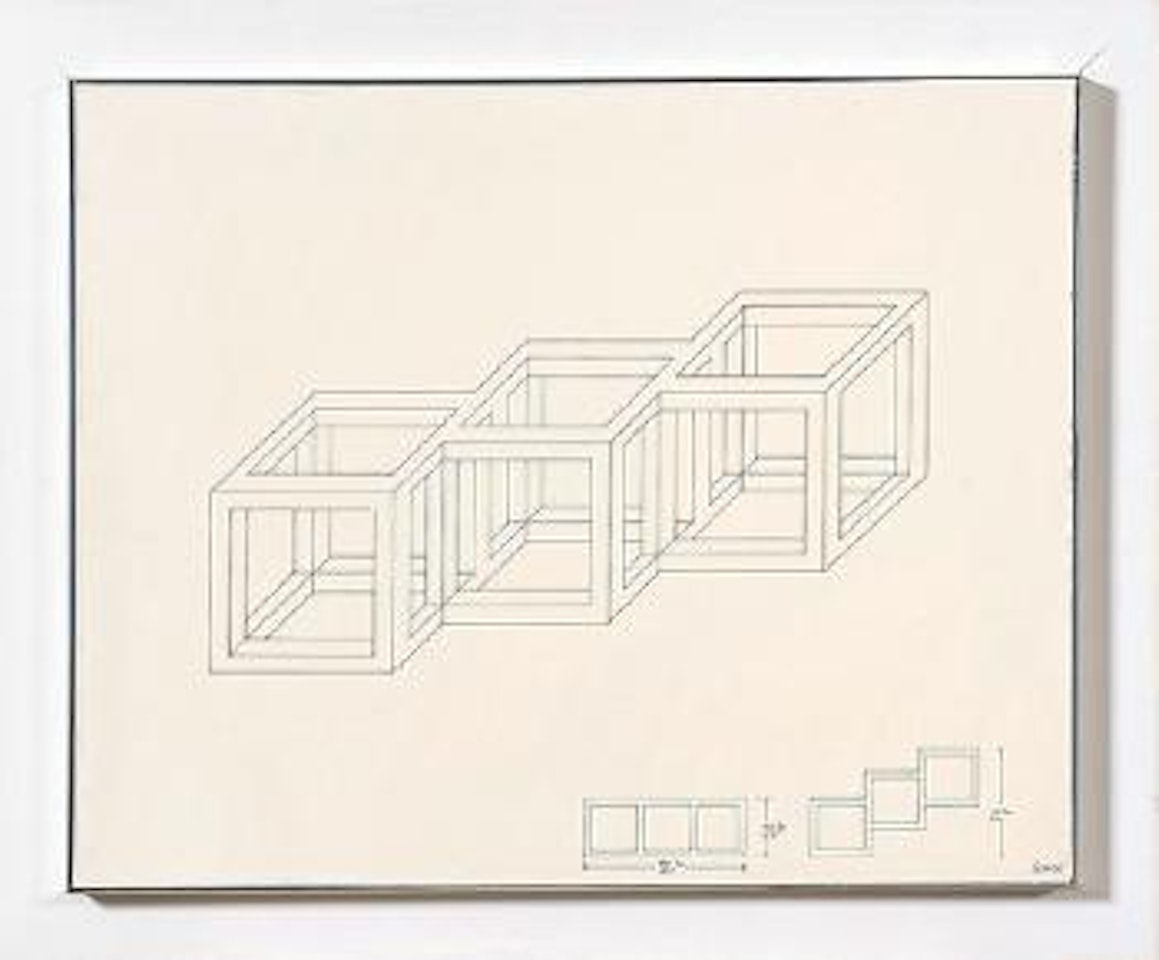Work dwng - 3 cube by Sol LeWitt