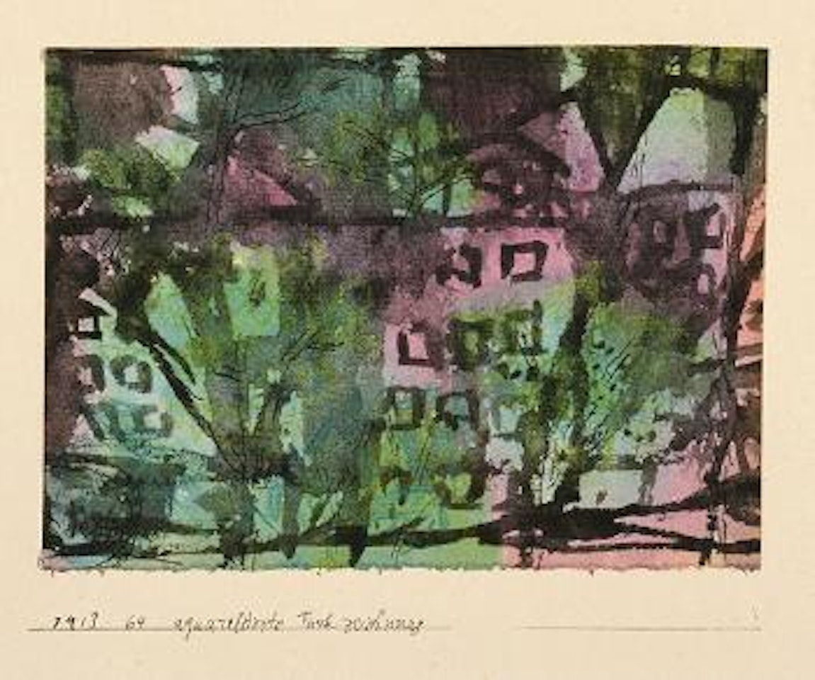 Bäume in einer städtischen Strasse (München) by Paul Klee