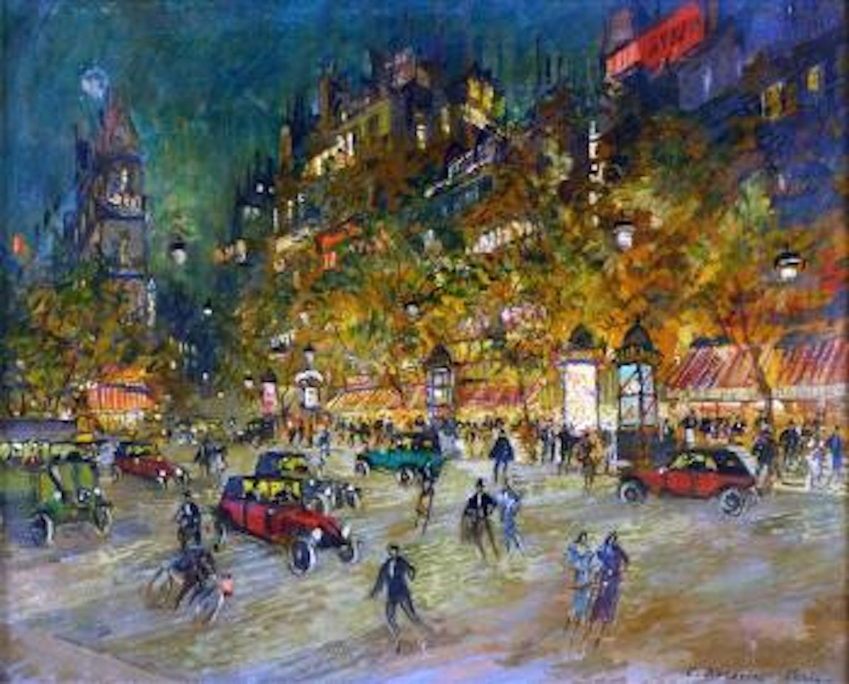 Paris la nuit by Konstantin Alekseevich Korovin