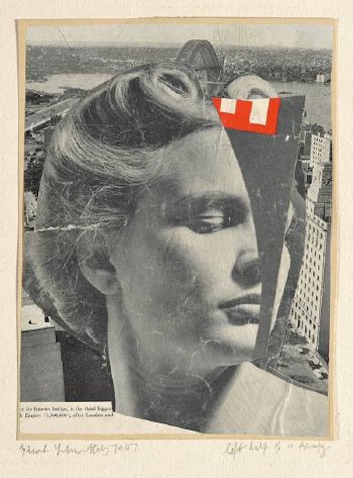 left half of a beauty by Kurt Schwitters