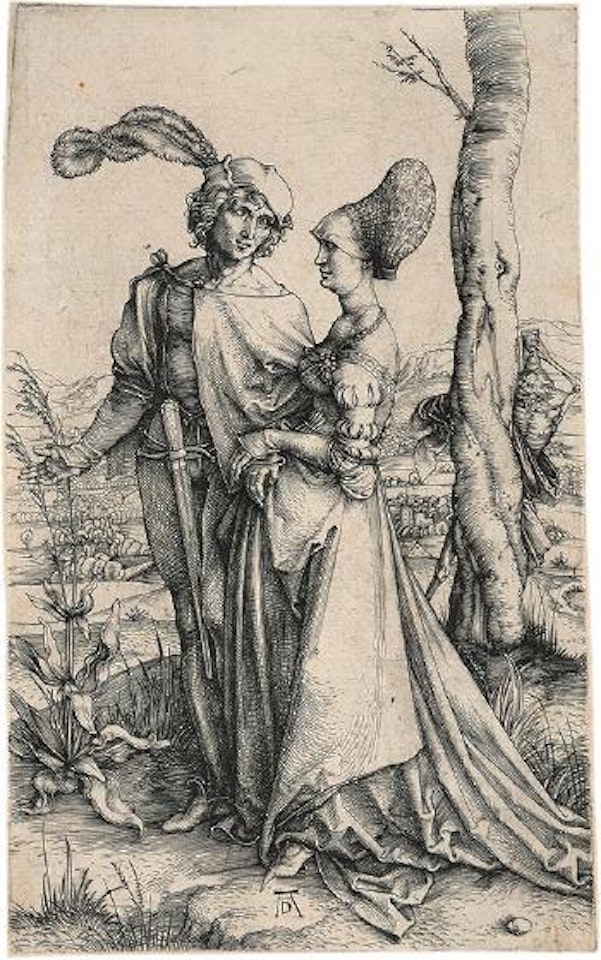 Das Liebespaar und der Tod - Der Spaziergang by Albrecht Dürer
