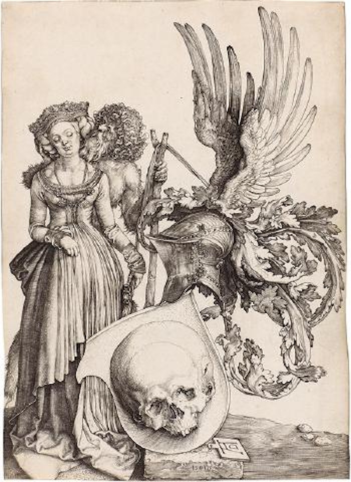 Das Wappen mit dem Totenkopf by Albrecht Dürer