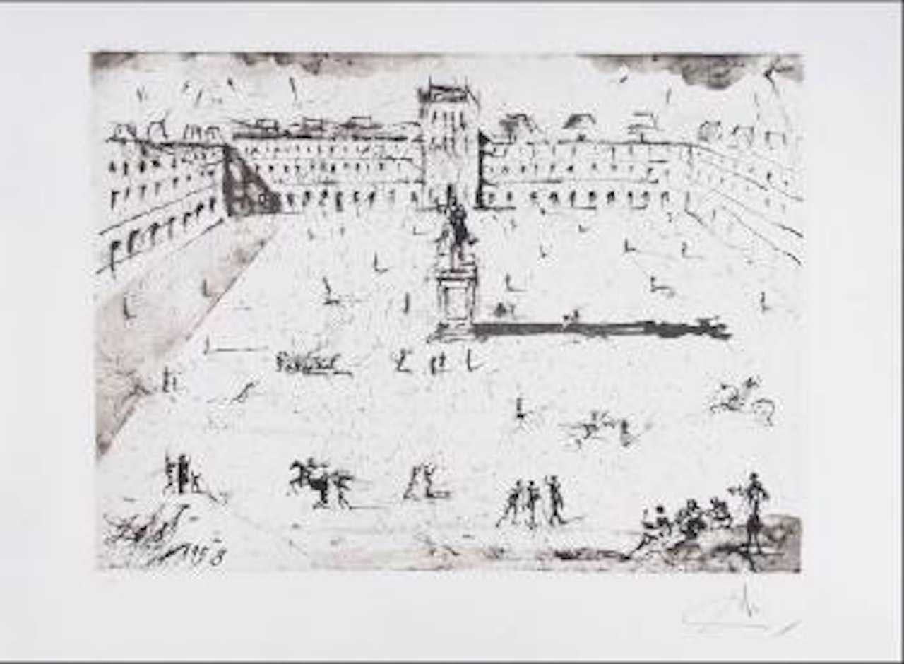 La Grande Place des Vosges (F.58-1) by Salvador Dali