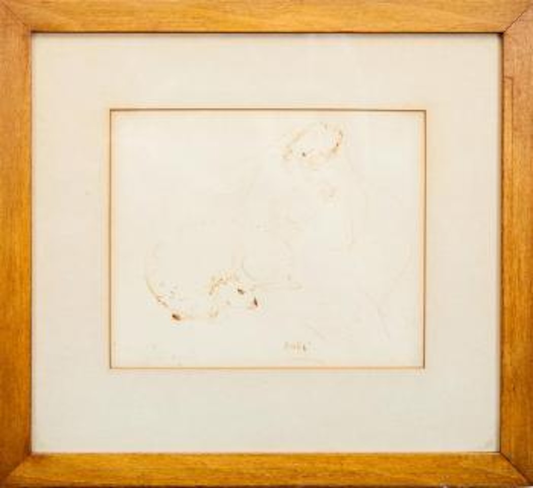 Untitled (Woman, Child, and Goat) by Reuven Rubin