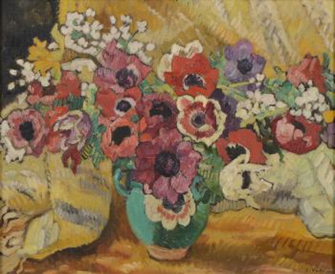 Anémones au pichet vert by Louis Valtat