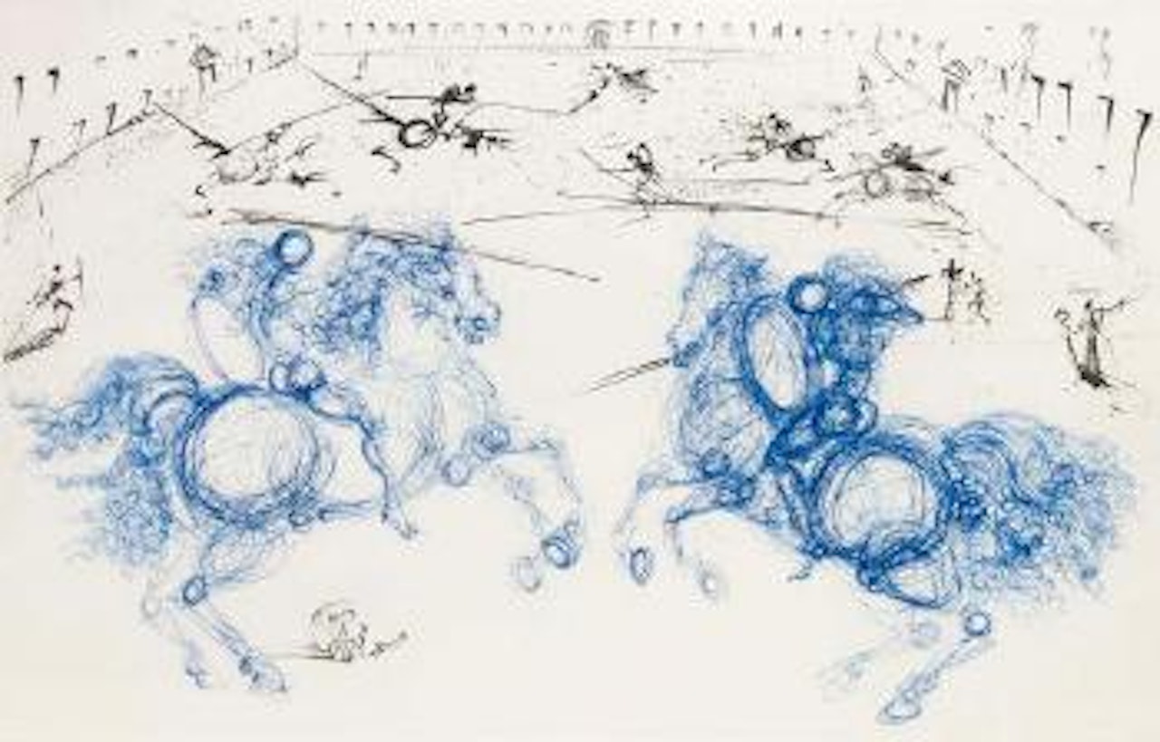 Combat des Cavaliers by Salvador Dali