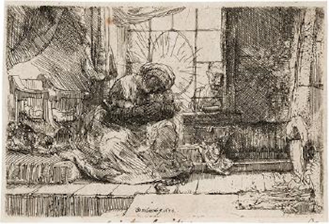 The Virgin and Child with Cat and Snake by Attributed to Rembrandt Harmensz van Rijn