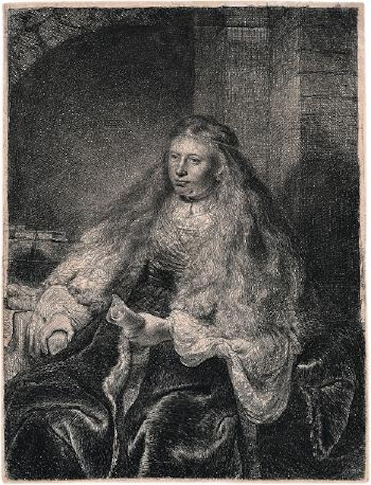 Die grosse Judenbraut by Attributed to Rembrandt Harmensz van Rijn