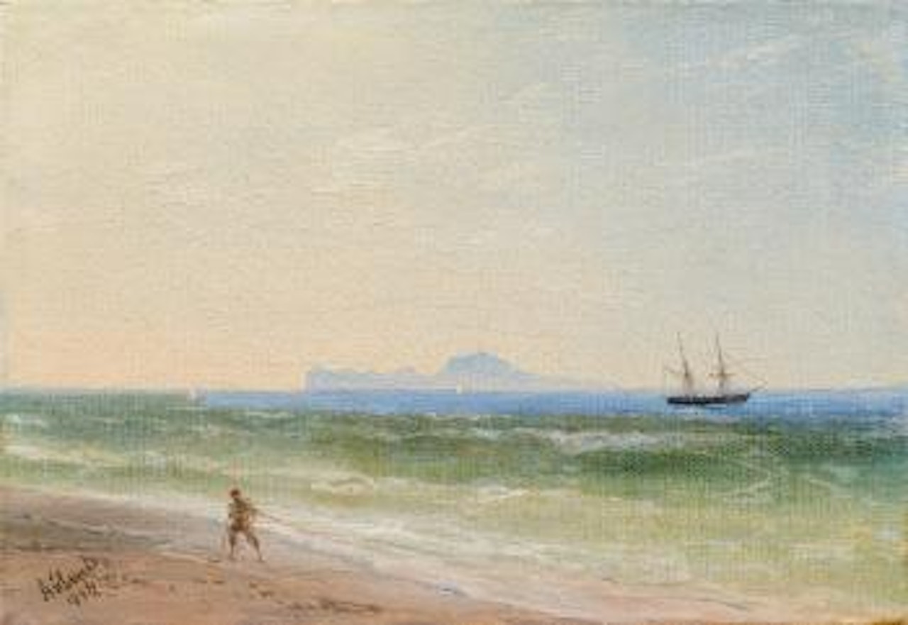 Strand mit Fischer vor Capri by Ivan Konstantinovich Aivazovsky